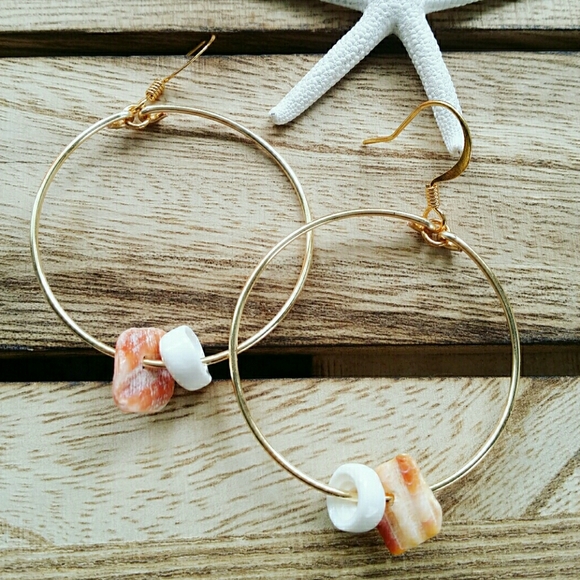 Ocean Drift Jewelry Hawaii Jewelry Puka Shell Clamshell Hoop